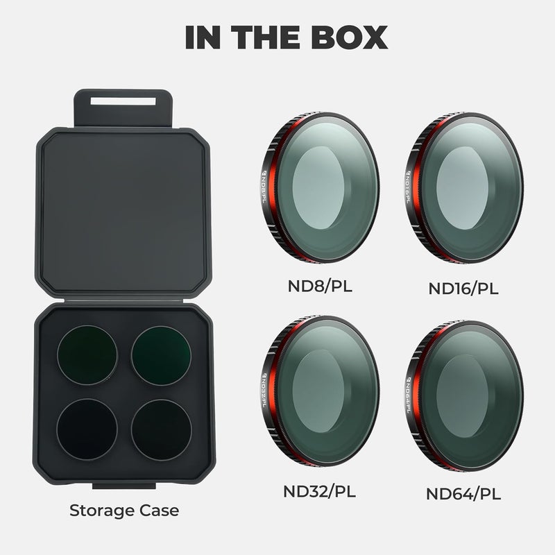 FreeWell مجموعة فلاتر يوم مشمس لـ Insta360 GO Ultra – ND8/PL، ND16/PL، ND32/PL و ND64/PL لفلاتر الاستقطاب والتحكم في الضوء في الظروف الساطعة - Image 5